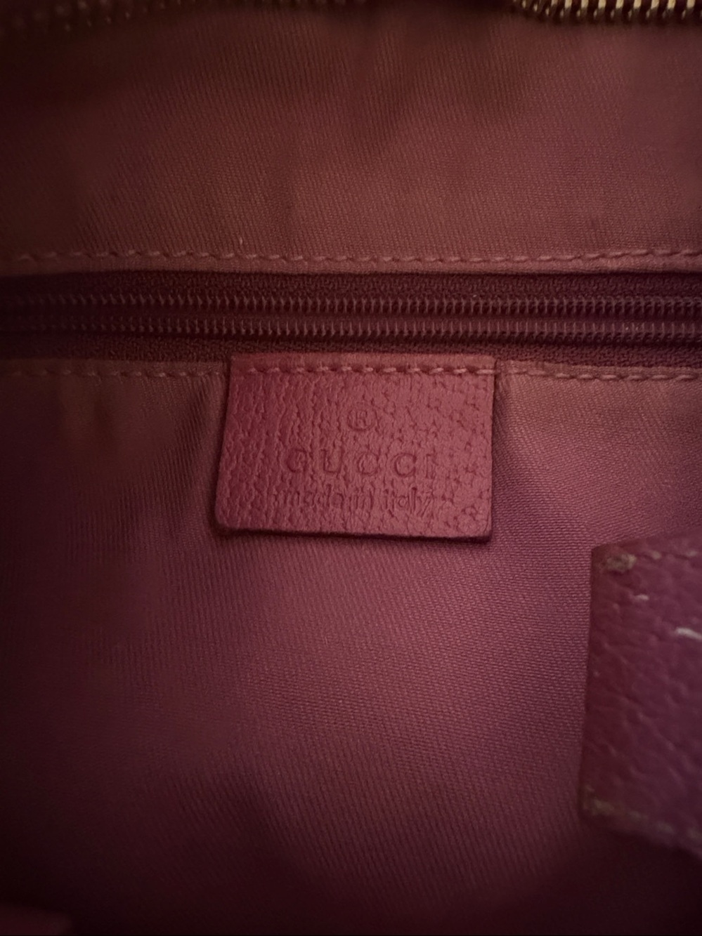 Gucci Brown GG Canvas Crossbody with Pink Trim and Gold Hardware - Picture 4 of 5